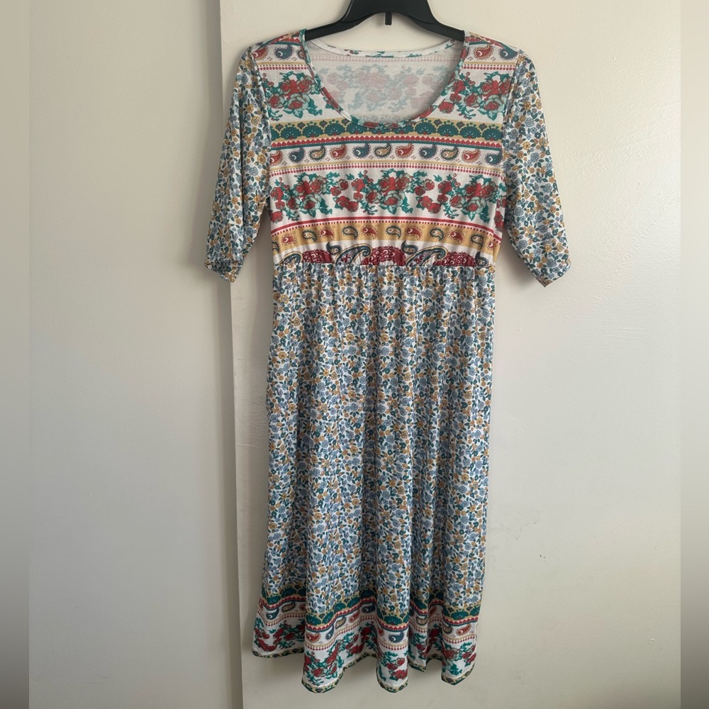 Bohemian Long Sleeve Maxi Dress